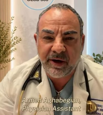 Armen Aghabegian, Physician Assistant, in an Instagram reel