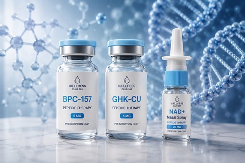 Wellness Club 365 peptide therapy vials